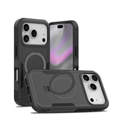 Protective Hybrid Magnetic 360 Ring Case for iPhone 17 Pro Max / 18 Pro Max (BLACK) (Only Ground Shipping)