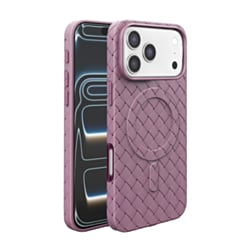 Woven Pattern MagSafe Case for iPhone 17 Pro Max / 18 Pro Max (PINK) (Only Ground Shipping)
