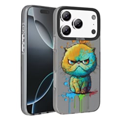 Animal Graffiti Design Wireless Charging Case for iPhone 17 Pro Max / 18 Pro Max (BLUE POWER MONSTER) (Only Ground Shipping)
