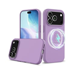 Soft Solid Silicone Case with Wireless Charging for iPhone 17 Pro Max / 18 Pro Max (LILAC) (Only Ground Shipping)
