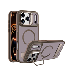 Translucent Slim Case Wireless Charging w/ Stand for iPhone 17 Pro / 18 Pro (BROWN) (Only Ground Shipping)