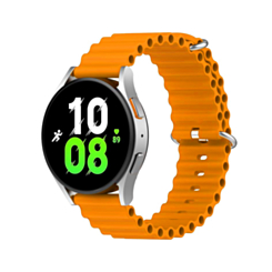 Ocean Band Silicone Sport Strap Band with Double Metal Rings for Galaxy Watch (20mm) (ORANGE) (Only Ground Shipping)
