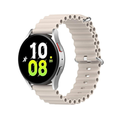 Ocean Band Silicone Sport Strap Band with Double Metal Rings for Galaxy Watch (20mm) (STAR LIGHT) (Only Ground Shipping)