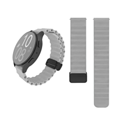 Silicone Marine Sport Strap Band with Magnetic Closure for Galaxy Watch (20mm) (GRAY) (Only Ground Shipping)