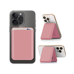 Magnetic Leather Phone Wallet Stand with IC Chip (PINK) (Only Ground Shipping)