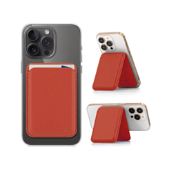 Magnetic Leather Phone Wallet Stand with IC Chip (RED) (Only Ground Shipping)