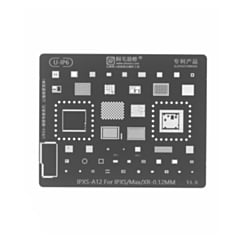 Order the AMAOE BGA reballing stencil for iPhone XS, XR, and XS Max – 0.12mm A12, not returnable.