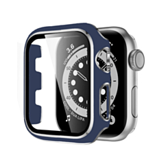 iWatch 42mm Shinny Hard PC Bumper Case - BLUE & SILVER (Only Ground Shipping)
