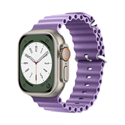 Silicone Ocean Strap with Metal Buckle (LILAC) for iWatch (42 / 44 / 45 / 49mm) (Only Ground Shipping)