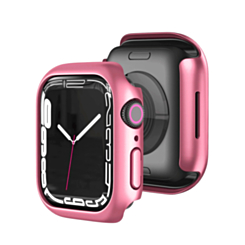 iWatch 45mm Hard PC Bumper Case with Tempered Glass - PINK (Only Ground Shipping)