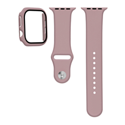 Silicone Soft Band with Tempered Glass - PINK for iWatch 46mm (Only Ground Shipping)