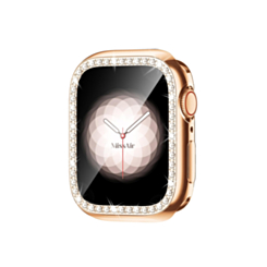 iWatch 46mm Stone PC Bumper Case with Tempered Glass - ROSE GOLD (Only Ground Shipping)