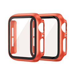 iWatch 46mm Hard PC Bumper Case with Tempered Glass - RED (Only Ground Shipping)