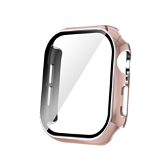 iWatch 46mm (2024) Shinny Hard PC Bumper Case - PINK & SILVER (Only Ground Shipping)