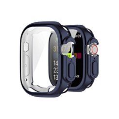 iWatch 49mm Hard PC Bumper Case with Tempered Glass - NAVY BLUE (Only Ground Shipping)