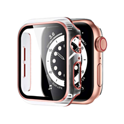 iWatch 49mm Shinny Hard PC Bumper Case - CLEAR & ROSE GOLD (Only Ground Shipping)