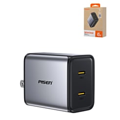 PISEN Bolt GaN 2C Dual Port Fast Charger (45W) (Gray) (Only Ground Shipping)