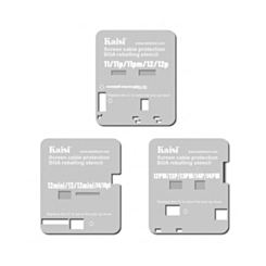 Kaisi Screen Cable Protection Planting Tin Steel Stencil for iPhone 11 to 14 PM (3 Pcs Set) (Only Ground Shipping)