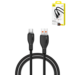 BASEUS Pudding Series USB A-C Fast Charging Data Cable (BLACK) (6A/100w) (6ft) (Only Ground Shipping)