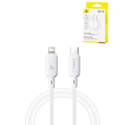 BASEUS Silky Series Fast Charging Cable USB C-L (MOON WHITE) (6ft) (20W) (Only Ground Shipping)