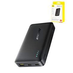 BASEUS EnerFill FP21 Power Bank with USB C-C Fast Charging Cable (22.5W) (10000mAh) (COSMIC BLACK) (Only Ground Shipping)