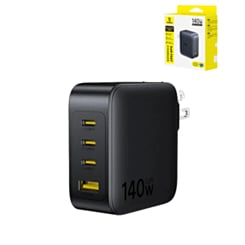 BASEUS EnerFill FH11 GaN Fast Charger 3C+U 140W US (COSMIC BLACK) (Only Ground Shipping)