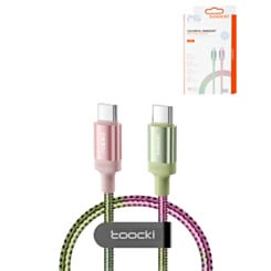 Toocki USB C-C Super Fast Charging Data Cable with Display (Colorful) (240W) (3ft) (Only Ground Shipping)
