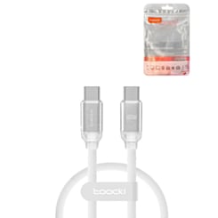 Toocki USB C-C Crystal Fast Braided Charging Data Cable (WHITE) (3ft) (100W) (Only Ground Shipping)