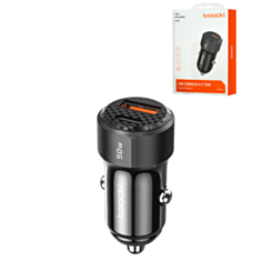 Toocki PD USB C+A Car Charger (BLACK) (50W) (Only Ground Shipping)