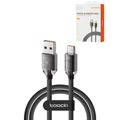 Toocki USB A-C Crystal Fast Braided Charging Data Cable (BLACK) (6ft) (66W) (Only Ground Shipping)
