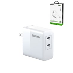 Esoulk PD Dual USB-C Wall Charger (45W) (WHITE) (Only Ground Shipping)