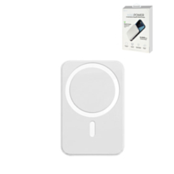 POMGEAR MagPower Portable Magnetic Wireless Power Bank (WHITE) (5000mAh) (Only Ground Shipping)