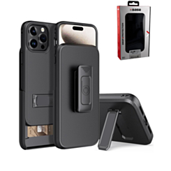 xBase by PowerPeak - Duraclip Series Combo Case MagSafe Belt Clip Holster for iPhone 15 Pro Max (Only Ground Shipping)