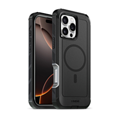 xBase by PowerPeak Boulder Heavy Duty MagSafe Protective Case for iPhone 16 Pro (Black) (Only Ground Shipping)