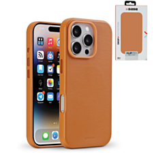 xBase by PowerPeak Leather Magsafe Case for iPhone 16 Pro - (BROWN) (Only Ground Shipping)