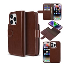 xBase by PowerPeak Folio Exec Wallet Case with MagSafe for iPhone 16 Pro Max - (RUSTIC BROWN) (Only Ground Shipping)