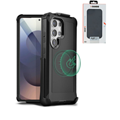 xBase by PowerPeak - Magsafe Heavy Duty Case with Clips - (BLACK) for Galaxy S25 Ultra (Only Ground Shipping)