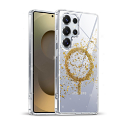 xBase by PowerPeak Sparkleline Series MagSafe Case (Gold Stripe) for Galaxy S25 Ultra (Only Ground Shipping)