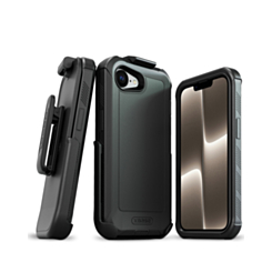 xBase Boulder Heavy-Duty MagSafe Protective Case with Belt Clip for iPhone 16e / 17e (BLACK) (Only Ground Shipping)