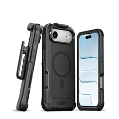 xBase Boulder MagSafe Heavy-Duty Case with Belt Clip - BLACK for iPhone Air (Only Ground Shipping)