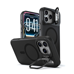 xBase by PowerPeak - DuoHybrid with Kickstand MagSafe for iPhone 17 Pro Max - (BLACK) (Only Ground Shipping)