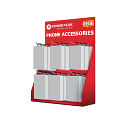 PowerPeak 6 Hook Cardboard Counter Display (Only Ground Shipping)