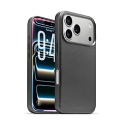 xBase by PowerPeak Vegan Leather MagSafe Compatible Case (Black) for iPhone 17 Pro Max / 18 Pro Max (Only Ground Shipping)