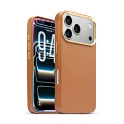 xBase by PowerPeak Vegan Leather MagSafe Compatible Case (Brown) for iPhone 17 Pro Max / 18 Pro Max (Only Ground Shipping)