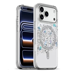xBase by PowerPeak Sparkleline Series MagSafe Case (Silver Stripe) for iPhone 17 Pro Max / 18 Pro Max (Only Ground Shipping)