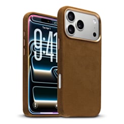 xBase by PowerPeak - Suede MagSafe Case for iPhone 17 Pro / 18 Pro - (Brown) (Only Ground Shipping)