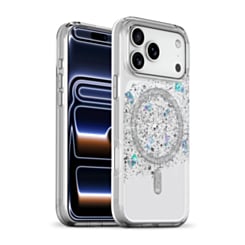 xBase by PowerPeak Sparkleline Series MagSafe Case (Silver Stripe) for iPhone 17 Pro / 18 Pro (Only Ground Shipping)