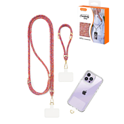 xBase by PowerPeak - Universal Adjustable Crossbody & Wrist Strap (3.6ft) - (PINK) (Only Ground Shipping)