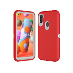 Heavy Duty Case for Galaxy A11 (RED & WHITE) (Only Ground Shipping)