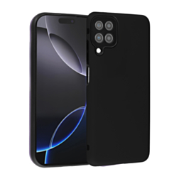Full Cover New Design Silicone Case - BLACK for Galaxy A12 (Only Ground Shipping)
